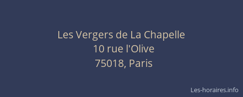 Les Vergers de La Chapelle