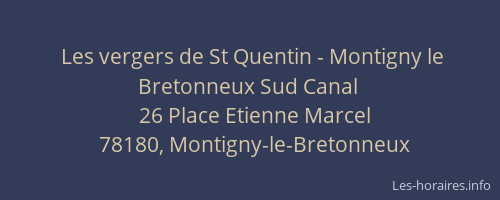 Les vergers de St Quentin - Montigny le Bretonneux Sud Canal