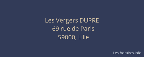Les Vergers DUPRE