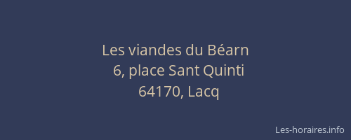 Les viandes du B&eacute;arn