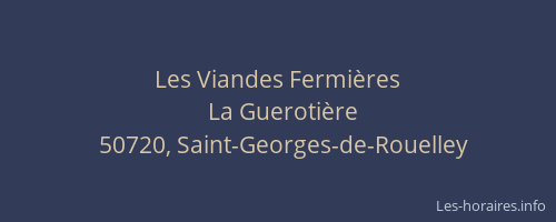 Les Viandes Fermi&egrave;res