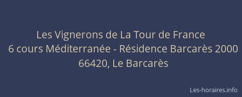 Les Vignerons de La Tour de France