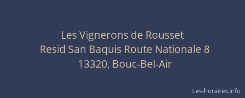 Les Vignerons de Rousset