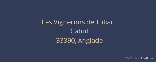 Les Vignerons de Tutiac