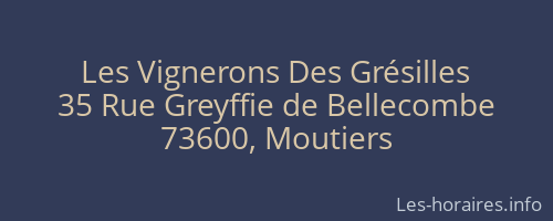 Les Vignerons Des Grésilles