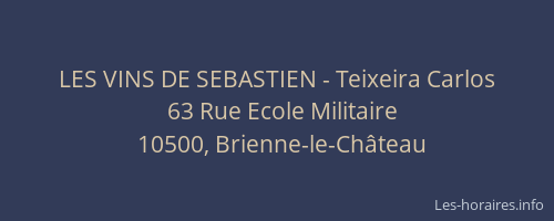 LES VINS DE SEBASTIEN - Teixeira Carlos