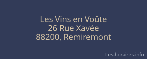 Les Vins en Voûte
