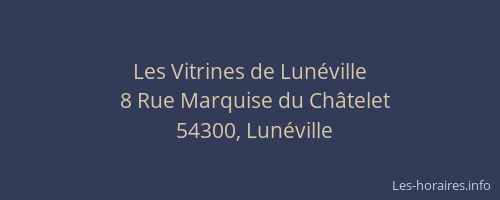 Les Vitrines de Lun&eacute;ville