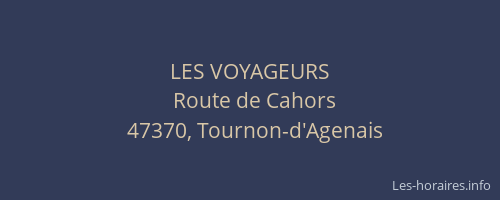 LES VOYAGEURS