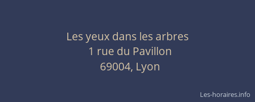 Les yeux dans les arbres