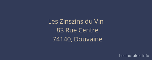 Les Zinszins du Vin