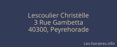 Lescoulier Christèlle