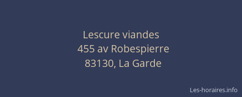 Lescure viandes