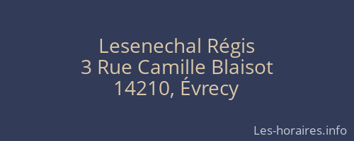 Lesenechal Régis