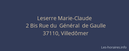 Leserre Marie-Claude