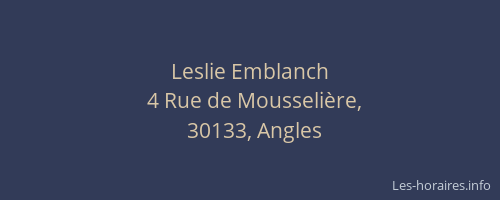 Leslie Emblanch