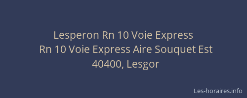 Lesperon Rn 10 Voie Express