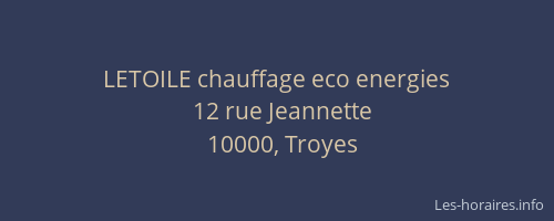 LETOILE chauffage eco energies