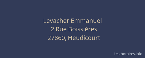 Levacher Emmanuel