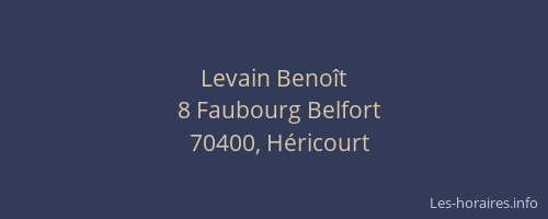 Levain Beno&icirc;t