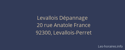 Levallois Dépannage