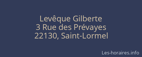 Levêque Gilberte