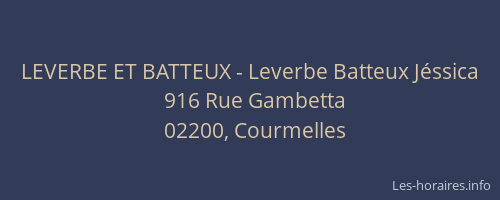 LEVERBE ET BATTEUX - Leverbe Batteux Jéssica