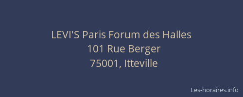 LEVI'S Paris Forum des Halles