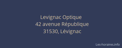Levignac Optique