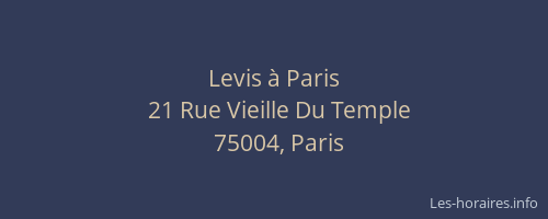 Levis à Paris