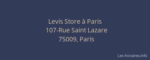 Levis Store à Paris