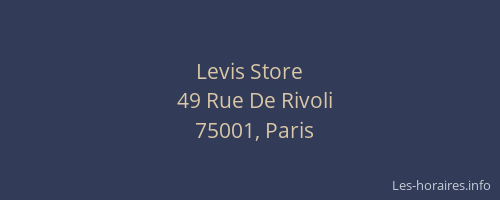 Levis Store