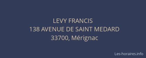 LEVY FRANCIS