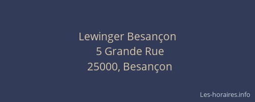 Lewinger Besançon