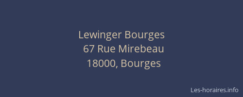 Lewinger Bourges