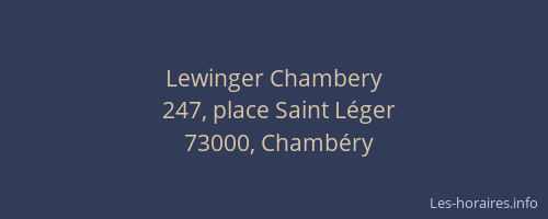 Lewinger Chambery