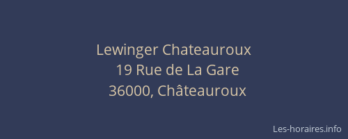 Lewinger Chateauroux