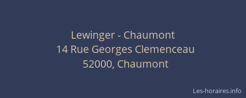 Lewinger - Chaumont