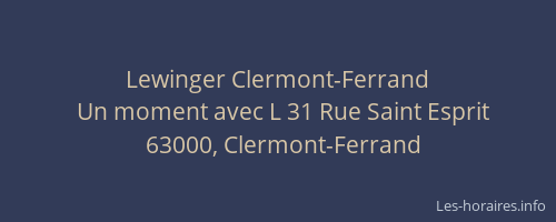 Lewinger Clermont-Ferrand