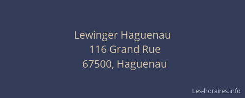 Lewinger Haguenau