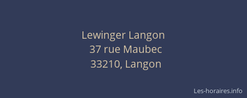 Lewinger Langon