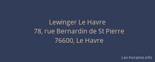 Lewinger Le Havre