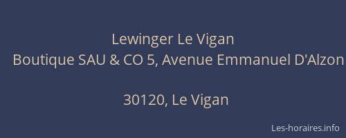 Lewinger Le Vigan