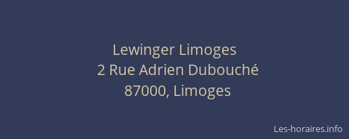 Lewinger Limoges