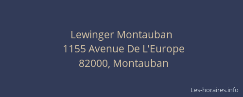 Lewinger Montauban