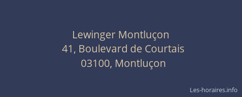Lewinger Montluçon