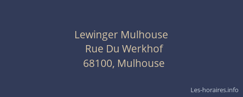 Lewinger Mulhouse