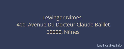 Lewinger Nîmes