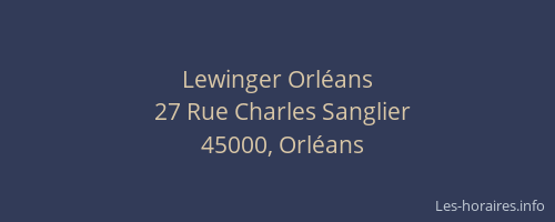 Lewinger Orléans