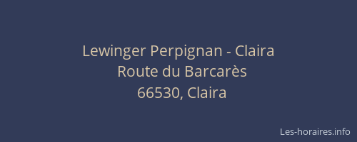 Lewinger Perpignan - Claira